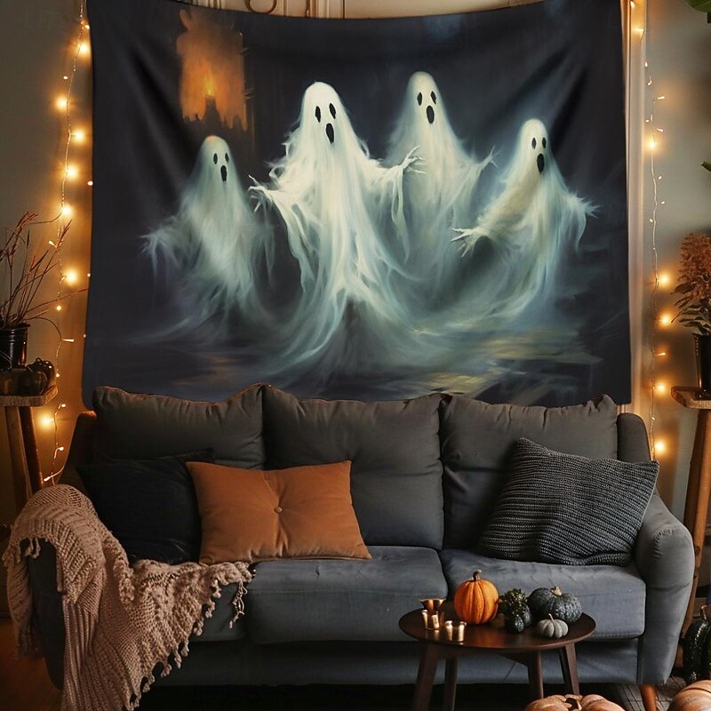 Halloween Decorations Ghost Field Hanging Tapestry Wall Art Large Tapestry Mural Decor Photograph Backdrop Blanket Curtain Home Bedroom Living Room3