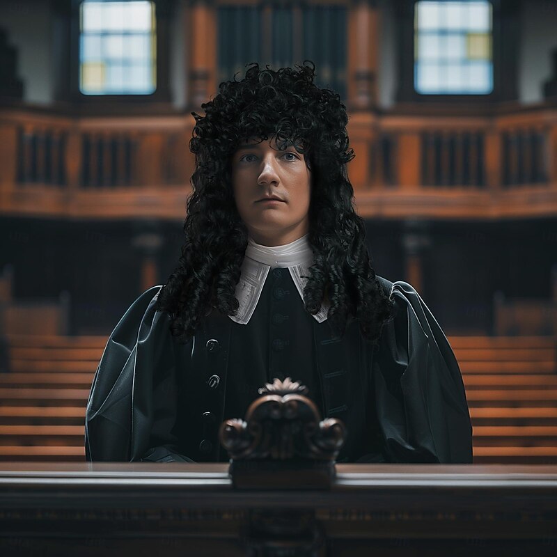 Pirate Wig Long Black Wavy Curly Captain Halloween Punk Rock adult Cosplay4