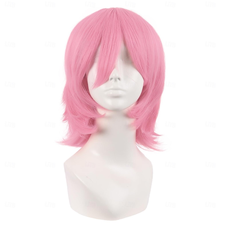 Short Cosplay Wolf Tail Synthetic Side Bangs Party Wig Halloween Cosplay Party Wigs