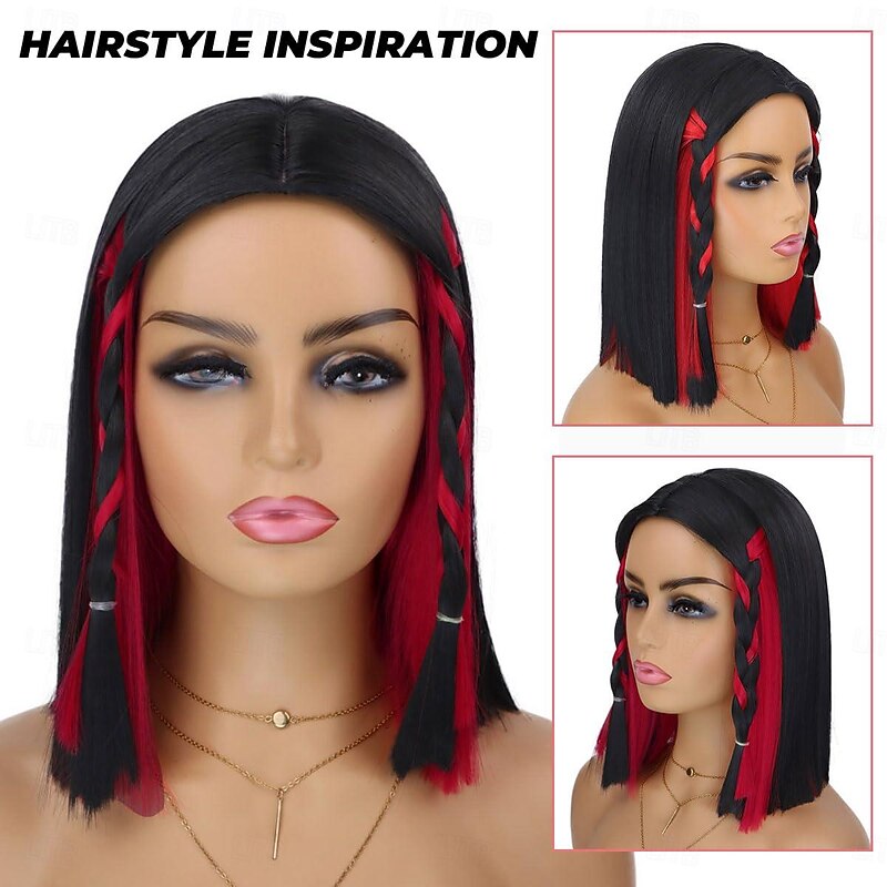 Bob Wigs for Women Short Straight Bob Wig Shoulder Length Wig for Daily Party Use Halloween Cosplay Party Wigs3