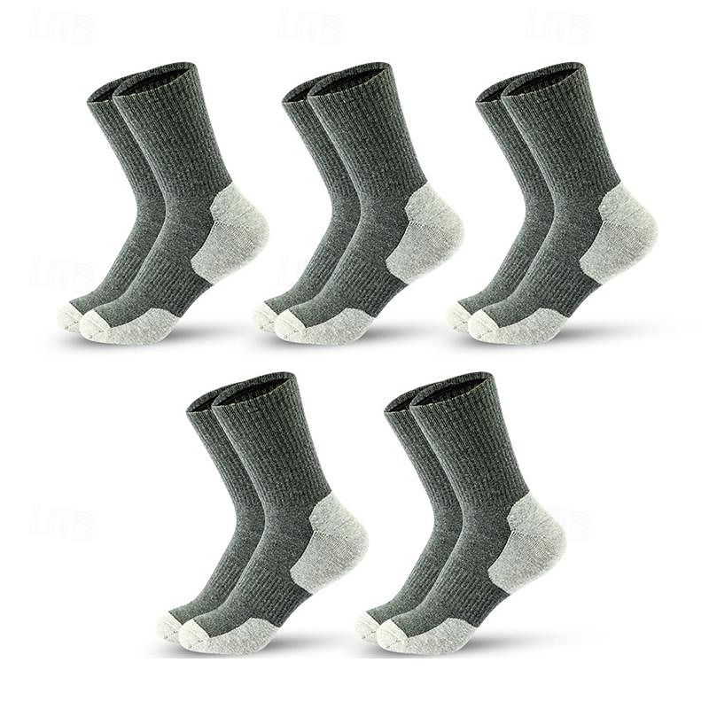 Men's 5 Pairs Multi Packs Socks Sport Socks / Athletic Socks Running Socks Casual Socks Black Yellow Color Color Block Sports & Outdoor Daily Vacation Basic Medium Summer Spring Fashion Casual3