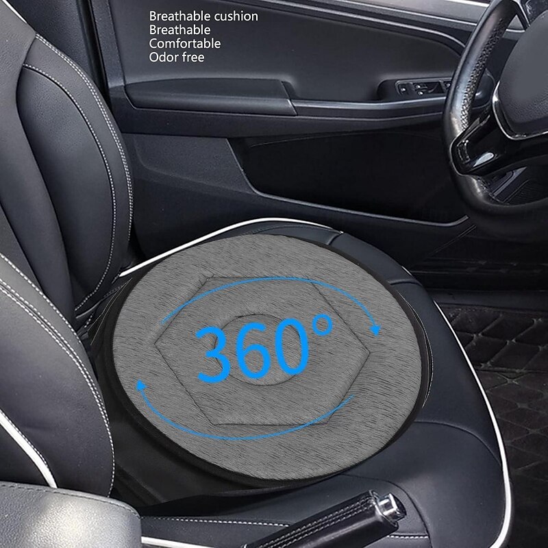 360 Rotating Seat Cushion for Car, Rotating Seat Cushion Elderly for Car, 360 Rotating Swivel Car Seat Non Slip Cushion