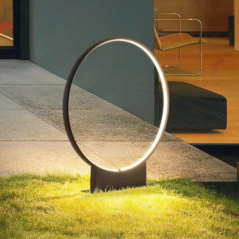 LED Outdoor Wall Light Warm White 40/60cm Garden Post Light Pillar Light Creative Circle Lights Lawn Landscape Lamp Deck Corridor Post Lamp for Courtyard Rainproof Outdoor Street Lamp 110-240V - Main Image