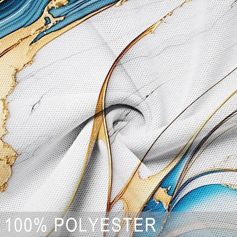 Men's Graphic Polo Shirts Golf Shirt Short Sleeve Polo Shirts V Neck Casual Vacation Wear Rave Wear Party Outfits 3D Print Spring & Summer White3