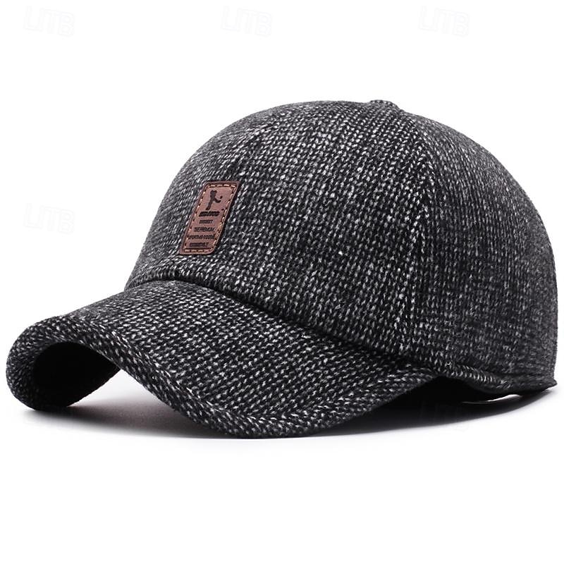 Men's Baseball Cap Sun Hat Trucker Hat Black Coffee Polyester Fashion Casual Street Daily Plain Adjustable Sunscreen Breathable3