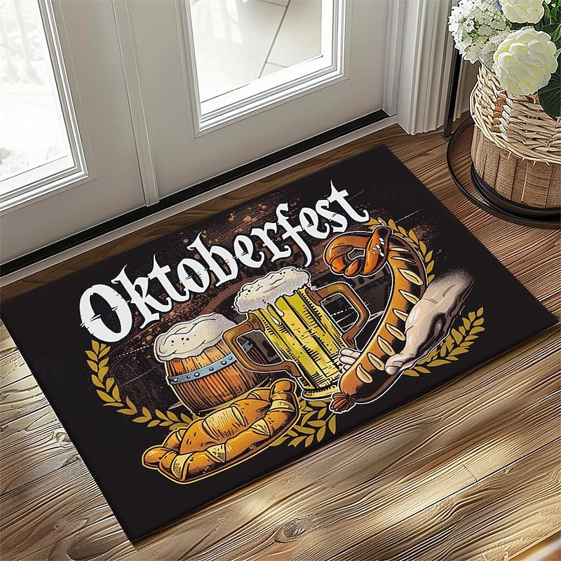 German Oktoberfest 2025 Vintage Doormat Kitchen Mat Floor Mat Non-Slip Area Rug Oil Proof Rug Indoor Outdoor Mat Bedroom Decor Bathroom Mat Entrance Rug2