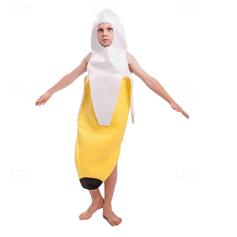 Banana Halloween Cosplay Costume Funny Costumes Carnival Costume Cosplay Kid's Boys' Girls' Carnival Masquerade Mardi Gras Performance Party Halloween Easy Halloween Costumes Dress Up