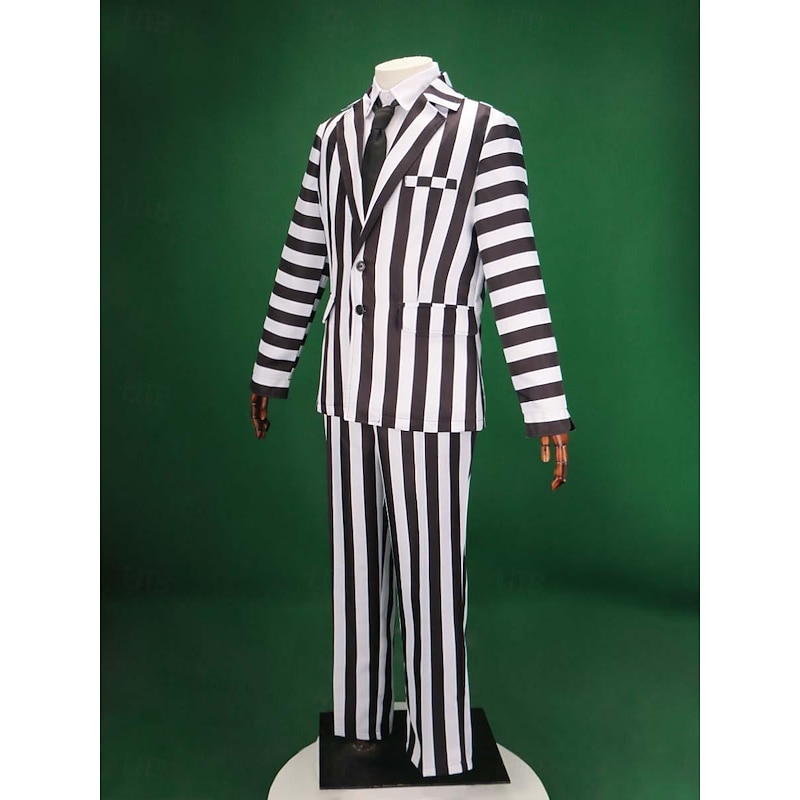 Zombie Lydia Deetz Halloween Cosplay Costume Halloween Group Couples Costumes Beetlejuice Beetlejuice 2 Classic & Timeless Adults' Men's Women's Halloween Carnival Masquerade Wedding Party Easy4