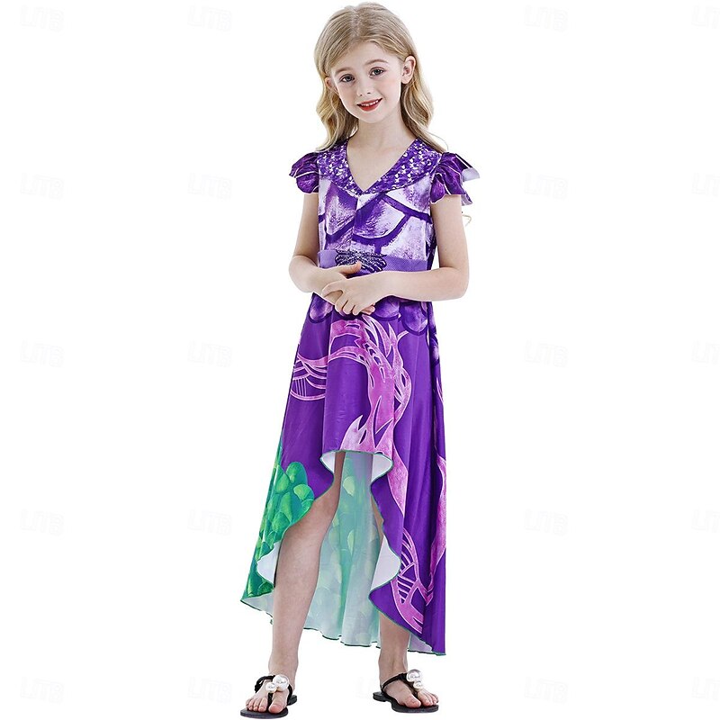 Descendants Mal Dress Cosplay Wigs Costume Party Movie Cosplay for Girls' Kids Carnival Masquerade Party / Evening2