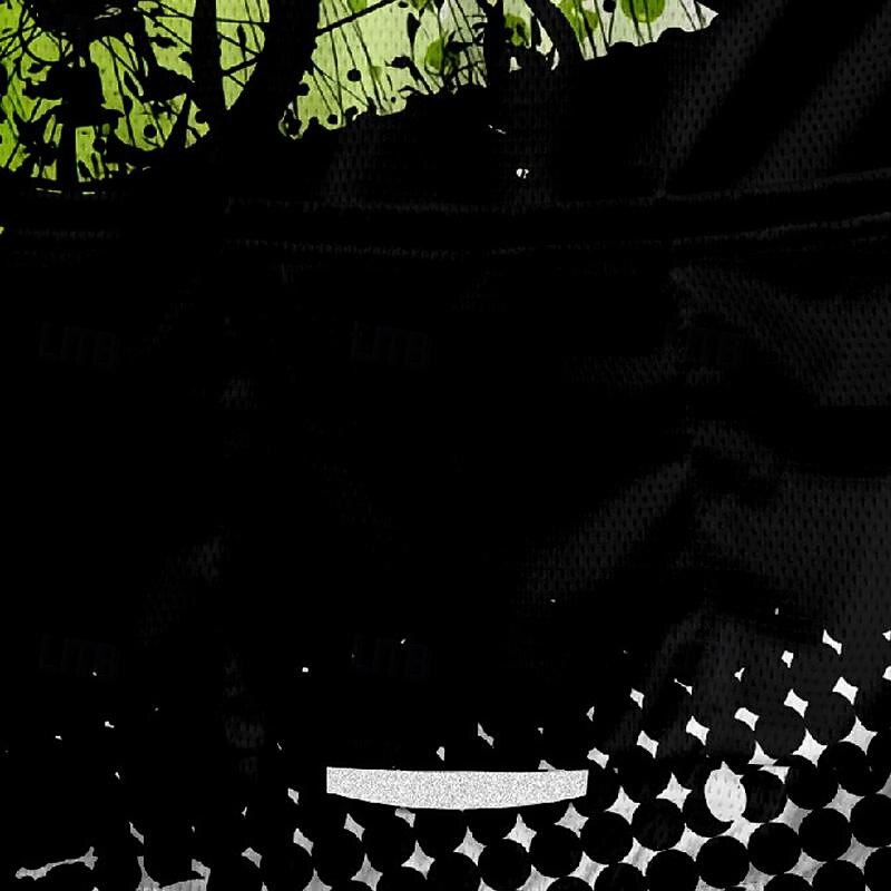 Men's Cycling Jersey Graphic Short Sleeve Bike Tee Tshirt Jersey with 3 Rear Pockets Mountain Bike MTB Quick Dry Anatomic Design Wicking Breathable Sports Black Clothing Apparel3