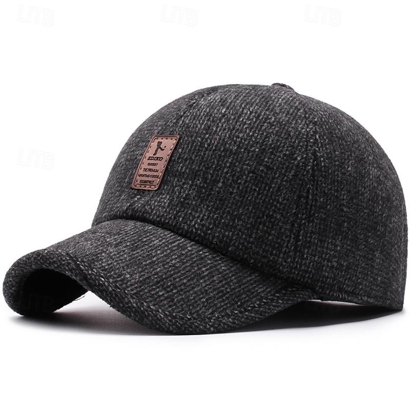Men's Baseball Cap Sun Hat Trucker Hat Black Coffee Polyester Fashion Casual Street Daily Plain Adjustable Sunscreen Breathable2