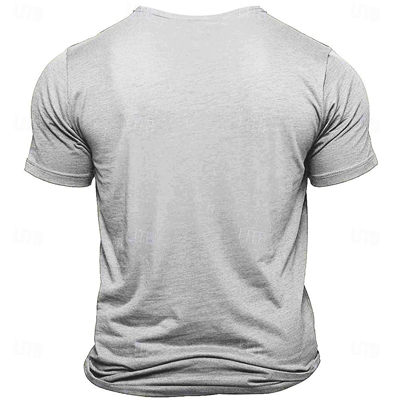 Men's Aztec T Shirt Short Sleeve 3D Print Vintage Daily Summer Spring Fall White Blue Brown Henley Collar Henley T-Shirt4