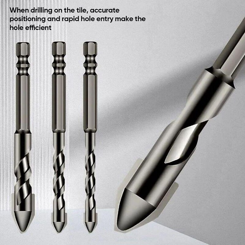 High-Strength Eccentric Twist Drill Bit Set - High-Speed Steel for Wood, Plastic, and Metal - Versatile and Durable Threading Tool - 6mm, 8mm, 10mm, 12mm Sizes Available4