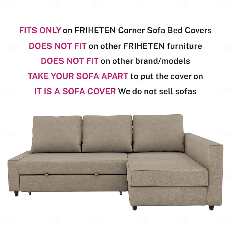 Corner Sofa Covers L Shaped Solid Color Velvet Slipcovers FRIHETcover LITB PRIME cover4