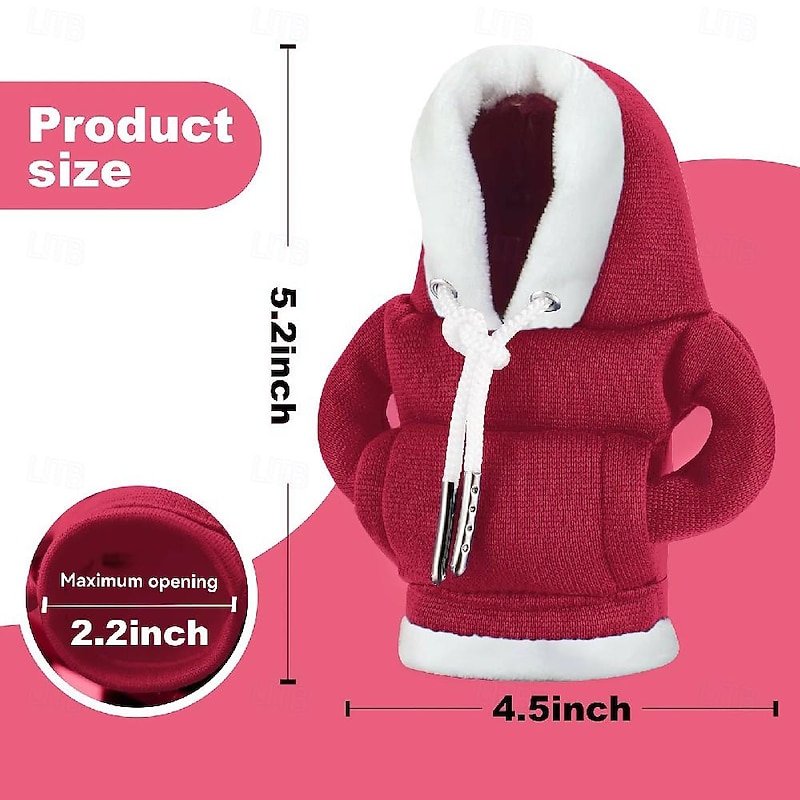 Gear Shift Hoodie Cover Universal Car Shift Knob Hoodie Mini Hoodie for Car Shifter Automotive Interior Cute Gadgets3