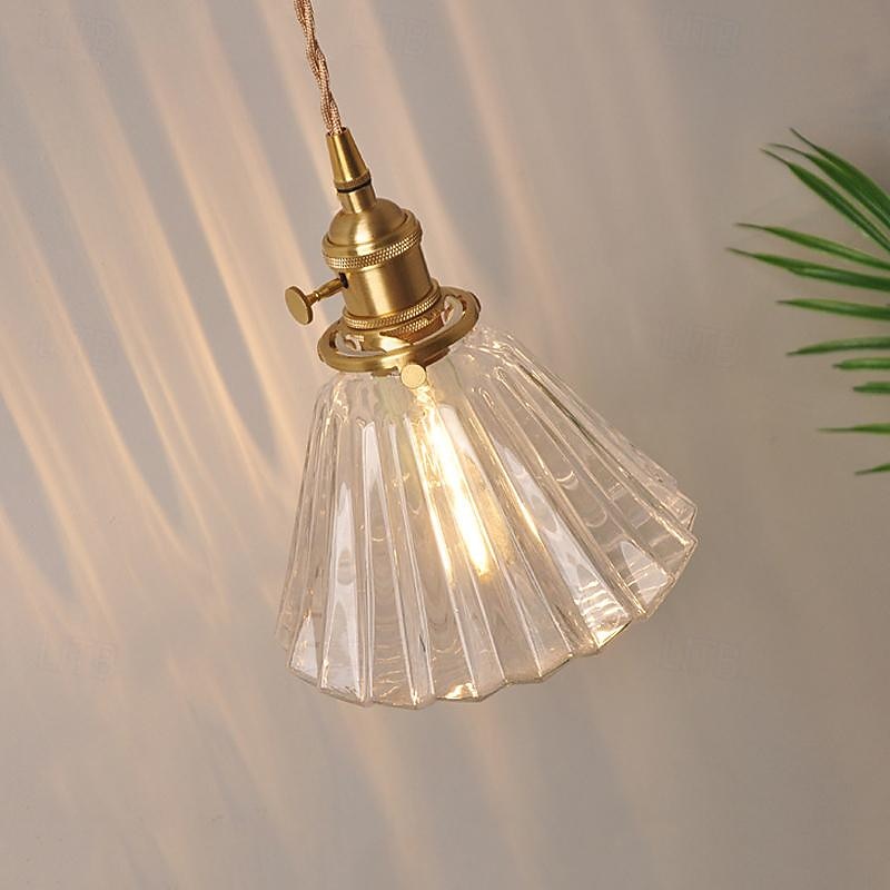 LED Indoor Wall Lights Warm White Retro Industrial Vintage Pendant Light Clear Glass Ceiling Lamp E27 Restaurant Entrance Hallway 85-265V3
