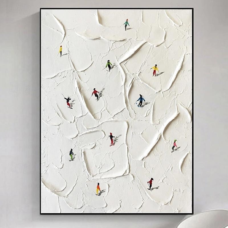 White 3D Textured oil painting handmade white abstract painting  wall art white textured painting wall art white abstract art painting hand painted white 3D Textured painting white abstract painting4