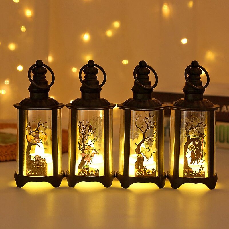 Halloween Decorations Atmosphere Lights Pendants Holiday Party Supplies Night Lights Creative Wind Lights Ornaments  1PC