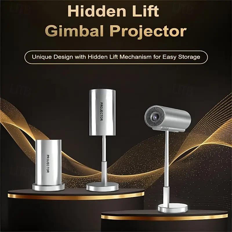 TS-3 Smart Portable Movie Projector with WiFi and Wireless & Native 1080P Home Theater Video Projector Compatible with IOS/Android/HDTV/USB Suitable for Meeting Office School Team Building