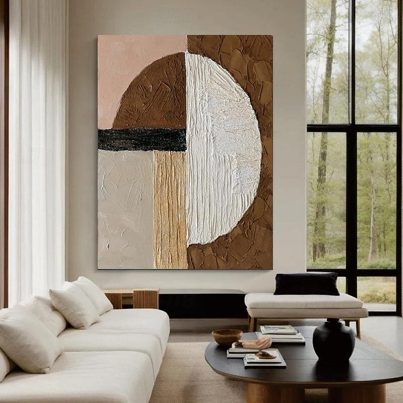 Beige Brown Painting handmade Brown wabi sabi artwork oil painting            hand painted Textured Oil Painting Beige Oil Painting brown Abstract Canvas Art Modern Horizontal decor art2