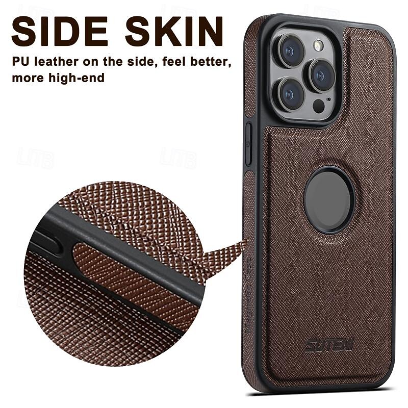 Phone Case For iPhone 17 Pro Max 17 Air 16 15 14 Pro Max Plus 13 12 Pro Max Back Cover Support Wireless Charging Shockproof Retro TPU PU Leather2
