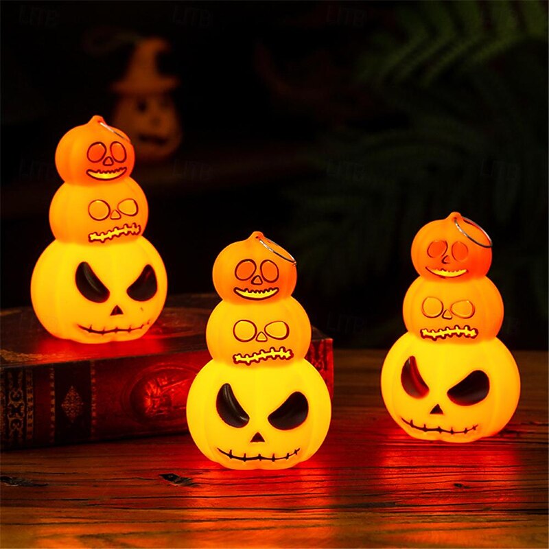 Halloween Decorations Light Up Pumpkin Lantern Jack O Lantern Night Light Outdoor for Halloween Festival Party Decorative Lights 1pc4