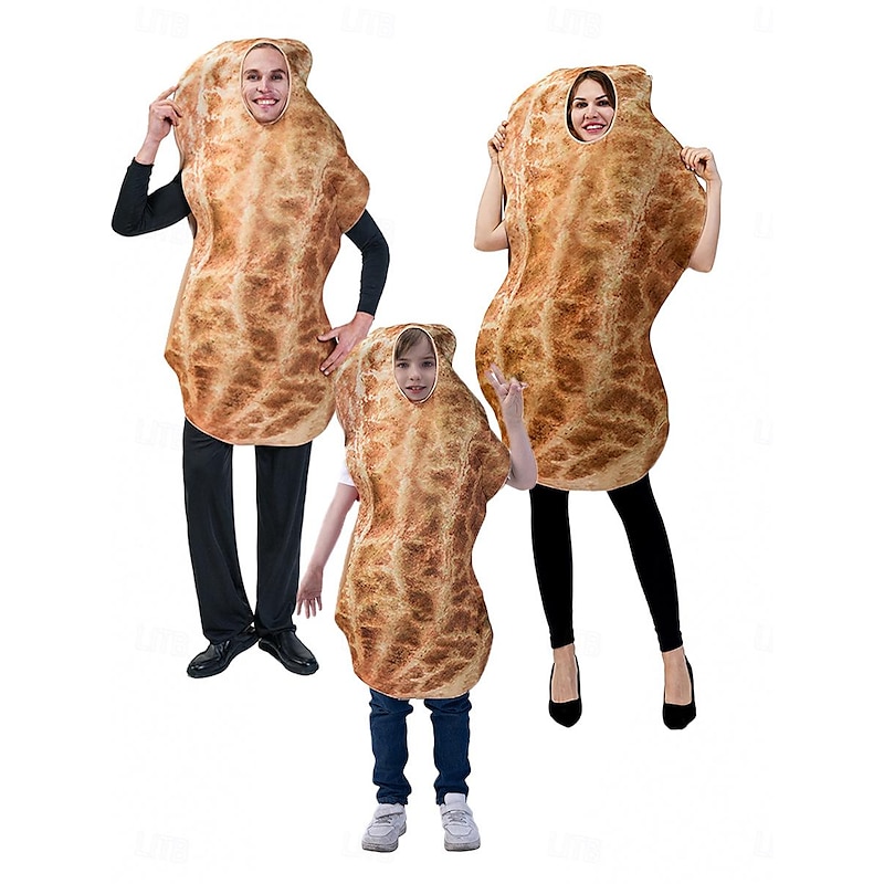 Couples Peanut Cosplay Costume Funny Costumes Kid's Adults' Men's Women's Boys Girls' Cosplay Halloween Performance Party Halloween Halloween Carnival Masquerade Easy Halloween Costumes