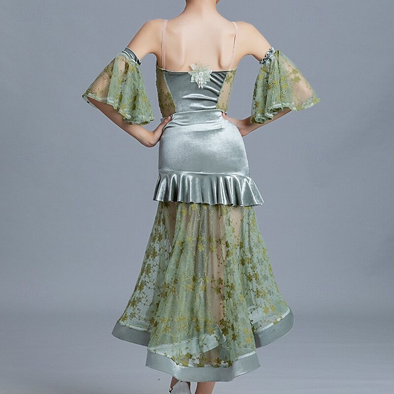 Ballroom Dance Skirts Splicing Girls' Performance Daily Wear Sleeveless Natural Lycra2