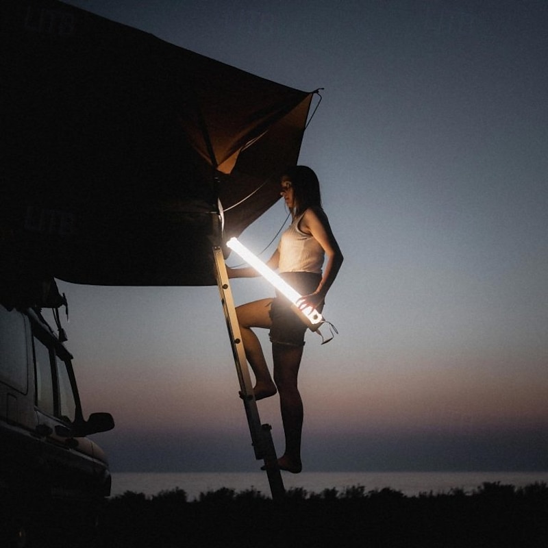 Collapsible Outdoor LED Camping Lantern USB Powered Portable Inflatable Folding Night Light 85CM 48leds Super Bright Camping Light Tent Camping Outdoor Party Lighting4