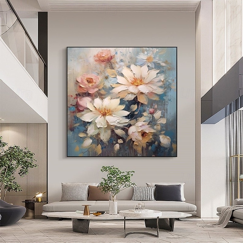 Hand painted Abstract flower Oil Painting Handmade Abstract Blossom Tree Oil Painting Blooming Colorful Tree On Canvas handmade Plant Floral painting Artwork painting Landscape Bohemian Wall Decor