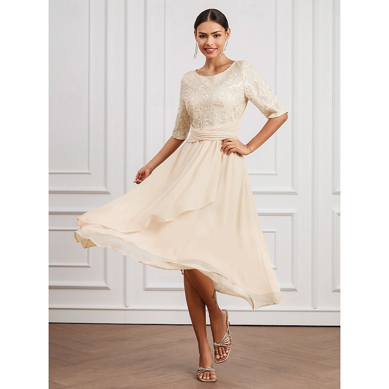 Women's Midi Dress Plain Dress Elegant Casual Street Date Regular Fit Plain Half Sleeve Crew Neck White Summer Spring Fall3