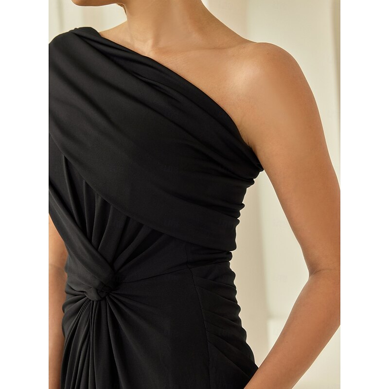 Black Sleeveless Ruched Twist Elegant Party/Evening/Wedding Guest Hem Maxi Dress dress to impress 20242