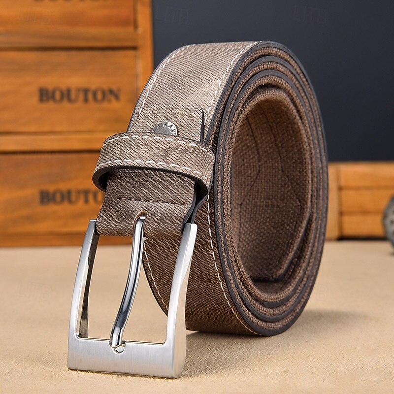 Men's Belt Waist Belt Blue Brown Canvas Alloy Vintage Durable Adjustable Plain Outdoor Daily4