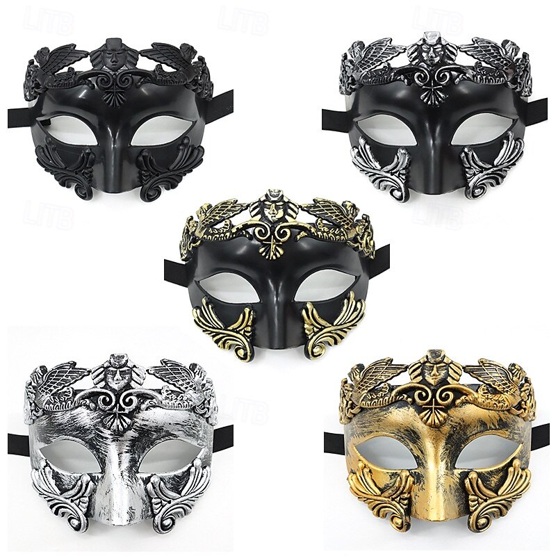 Greek Goddess Roman Halloween Mask Venetian Mask Carnival Mask Metal Finish Sexy Costume Adults' Women's Halloween Carnival Mardi Gras Party Masquerade Easy Halloween Costumes Dress Up2