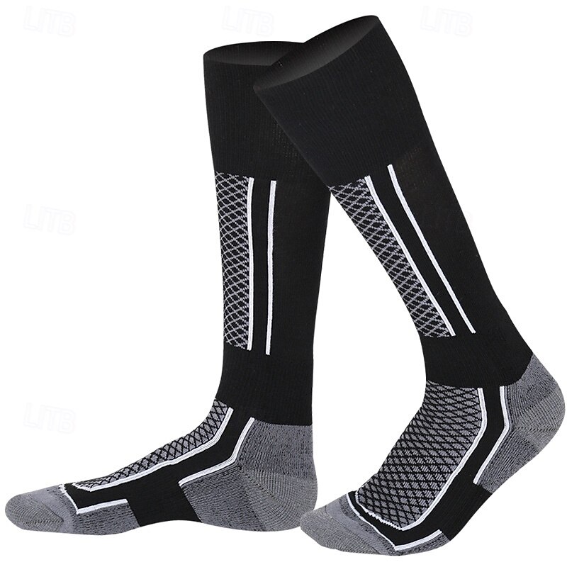 Unisex Socks Compression Socks Bike Socks Sports Socks Athletic Socks Camping / Hiking Outdoor Exercise Cycling / Bike Bike / Cycling Anti-Slip Warm Non-Skid 1 Pair Stripes4