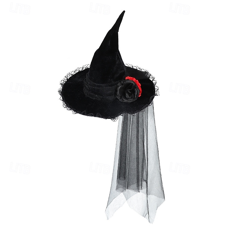 Witch Hat Pointed Hat Adults' Women's Dress Up Halloween Carnival Easy Carnival Costume for Walpurgis Night4