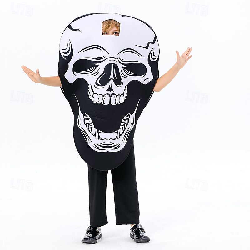 Skull Skeleton Halloween Costume Scary Costume Kid's Adults' Men's Women's Boys' Masquerade Party / Evening Easy Halloween Costumes Dress Up