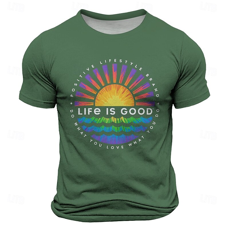 Men's Funny Slang T Shirt Short Sleeve T shirt 3D Print Crew Neck Shirt Retro Vintage Casual Street Casual Bar Blue Purple Brown Spring & Summer Clothing Apparel S M L XL XXL XXXL4