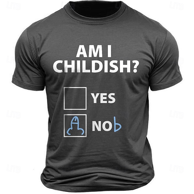 Men's Letter Printed Funny T Shirt Tee Top 100% Cotton Short Sleeve Graphic Shirt Black Dark Grey Army Green Comfortable Tee Street Sports Outdoor Fashion Designer Clothing2