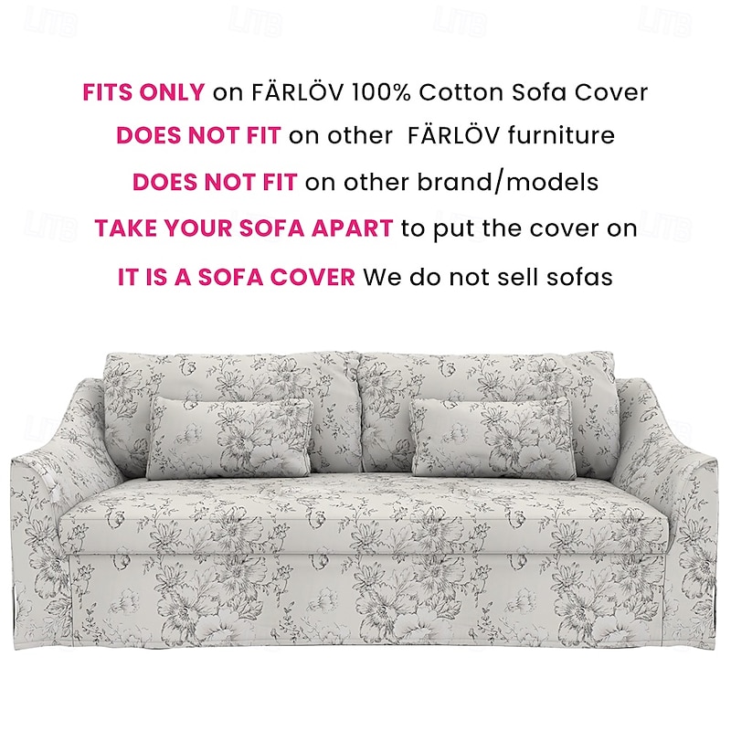 100% Cotton Sofa Cover Floral Quilted Colored Slipcovers  FARcover LITB PRIME cover3