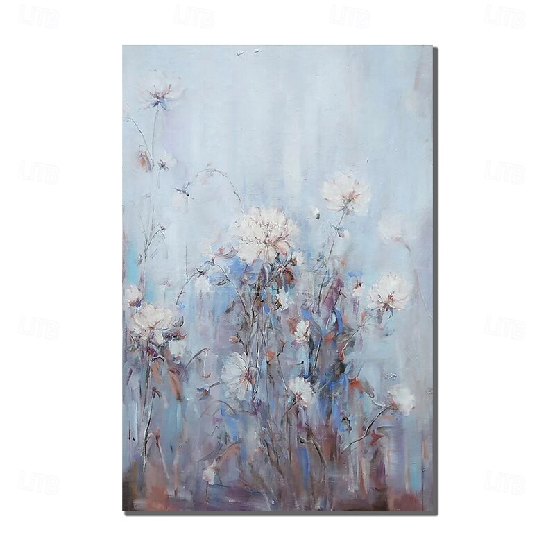 Oil Painting Handmade Hand Painted Wall Art Abstract Flower Canvas Painting Home Decoration Decor Stretched Frame Ready to Hang