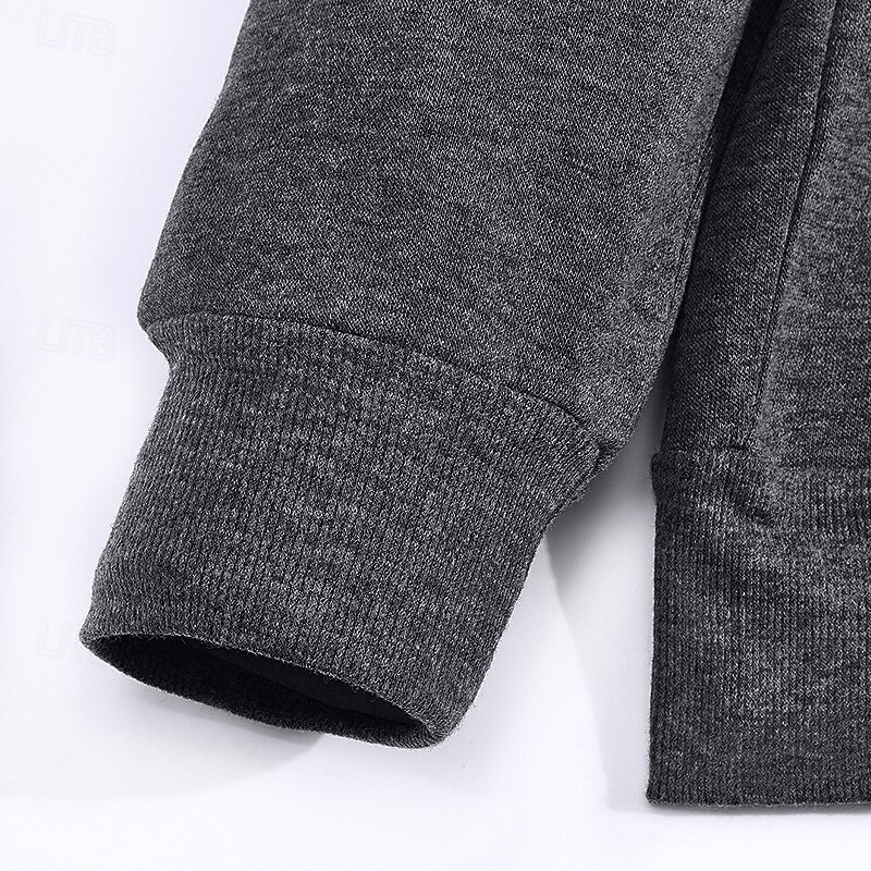 Men's Sweatshirt Quarter Zip Sweatshirt Black Navy Blue Fuchsia Light Grey Dark Gray Half Zip Color Block Patchwork Sports & Outdoor Daily Holiday Polyester Streetwear Basic Casual Spring & Fall 20