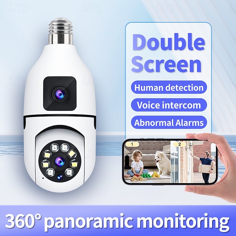 IP Camera 1080P Bulb Wireless Motion Detection IR-cut With Audio Indoor Apartment Support4