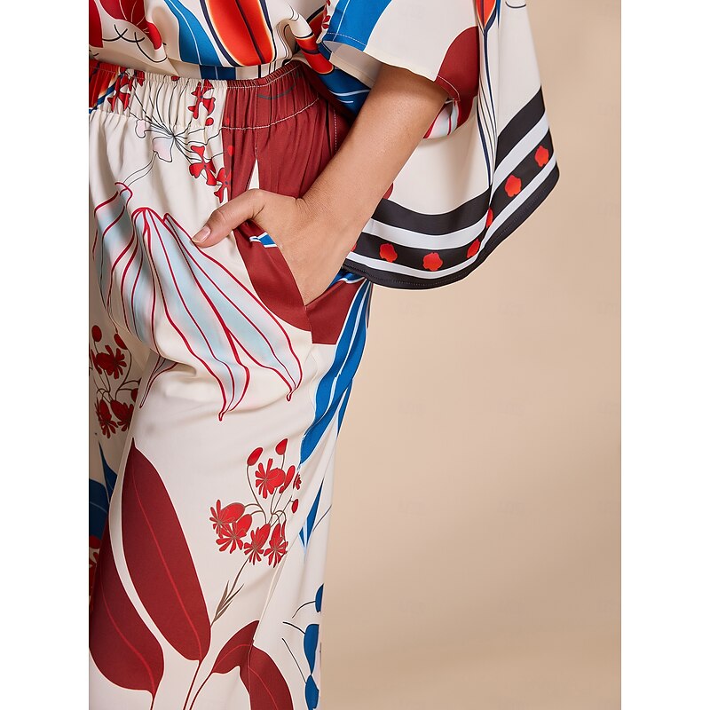 Satin Elegant Wide Leg Loose Maxi Pants with Pocket3