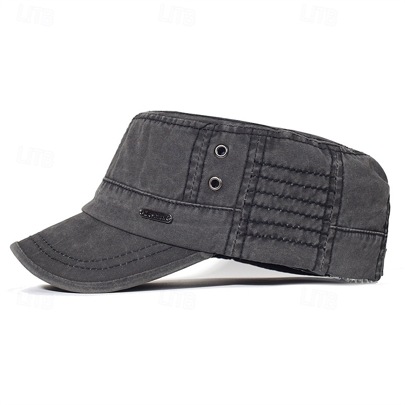 Men's Flat Cap Baseball Cap Sun Hat Trucker Hat Black Blue Cotton Fashion Casual Street Daily Letter Adjustable Sunscreen Breathable3