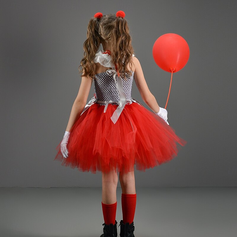 Joker Clown Halloween Costume Tutu It Dress Up Kid's Girls' Children's Day Masquerade Party Easy Halloween Costumes Dress Up3