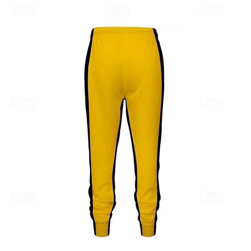Men's Sweatpants Joggers Pocket Drawstring Elastic Waist Color Block Comfort Breathable Outdoor Daily Going out Fashion Hip-Hop Yellow3