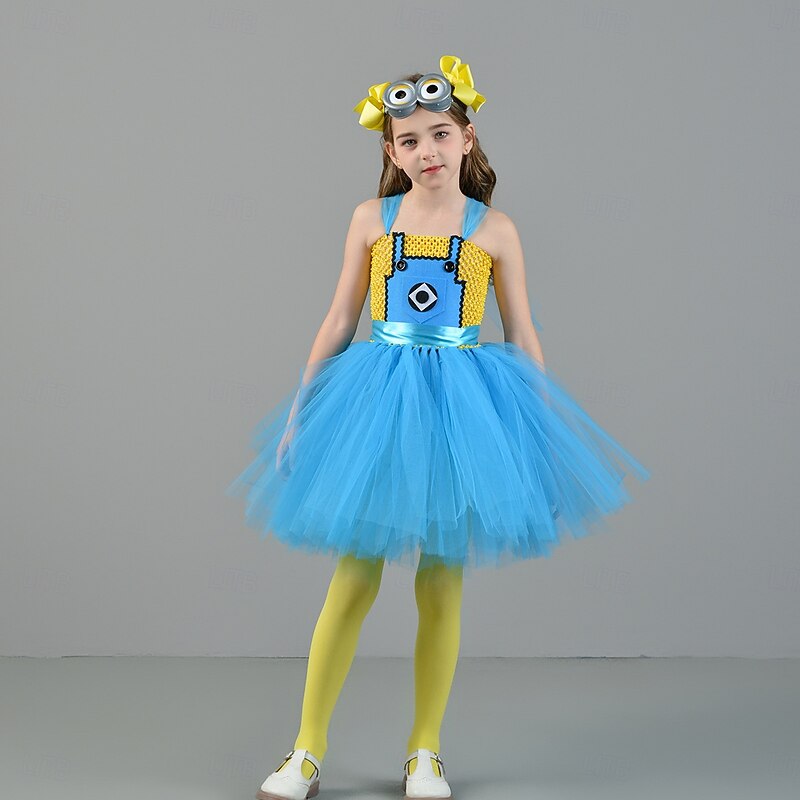 Minion Halloween Costume Tutu Dress Up Kid's Girls' Children's Day New Year Party Easy Halloween Costumes Dress Up3