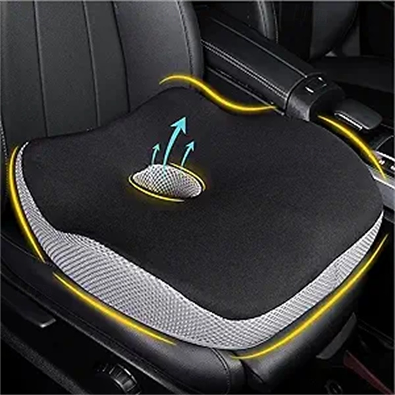 Car Seat Cushion Slow Rebound Memory Foam Car Driver Seat Height Increase Cushion Car Anti-slip Seat Cushion
