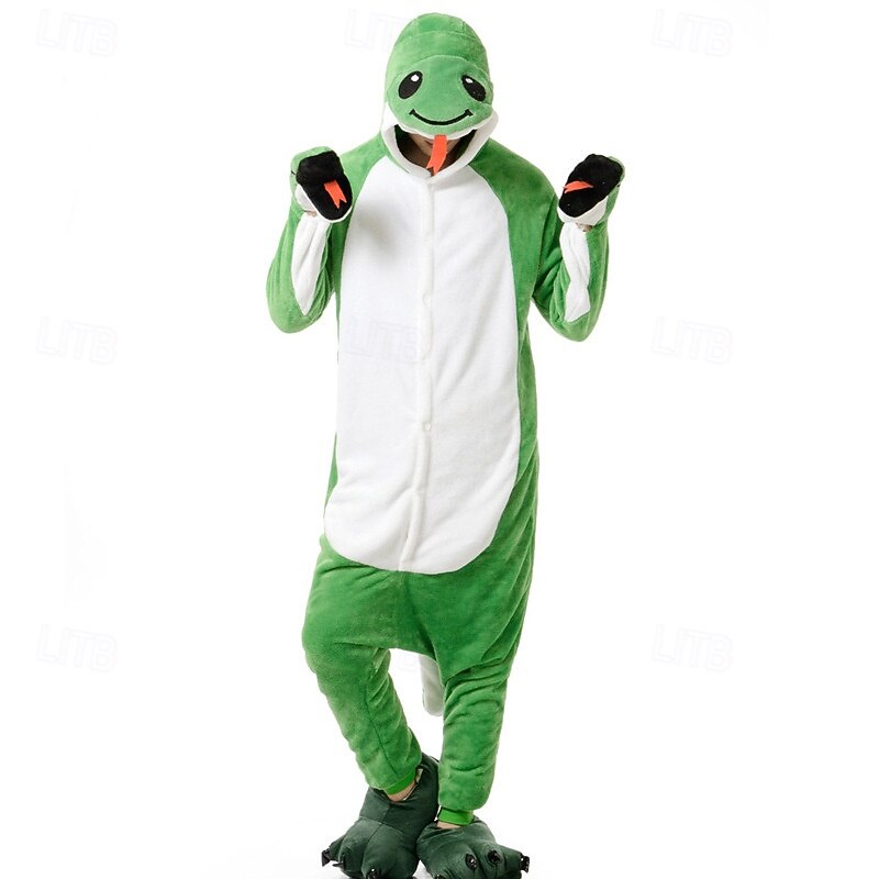 Couples Snake Kigurumi Pajamas Halloween Group Couples Costumes Kid's Adults' Unisex Funny Costume Party Home Wear Halloween Carnival Easy Halloween Costumes2